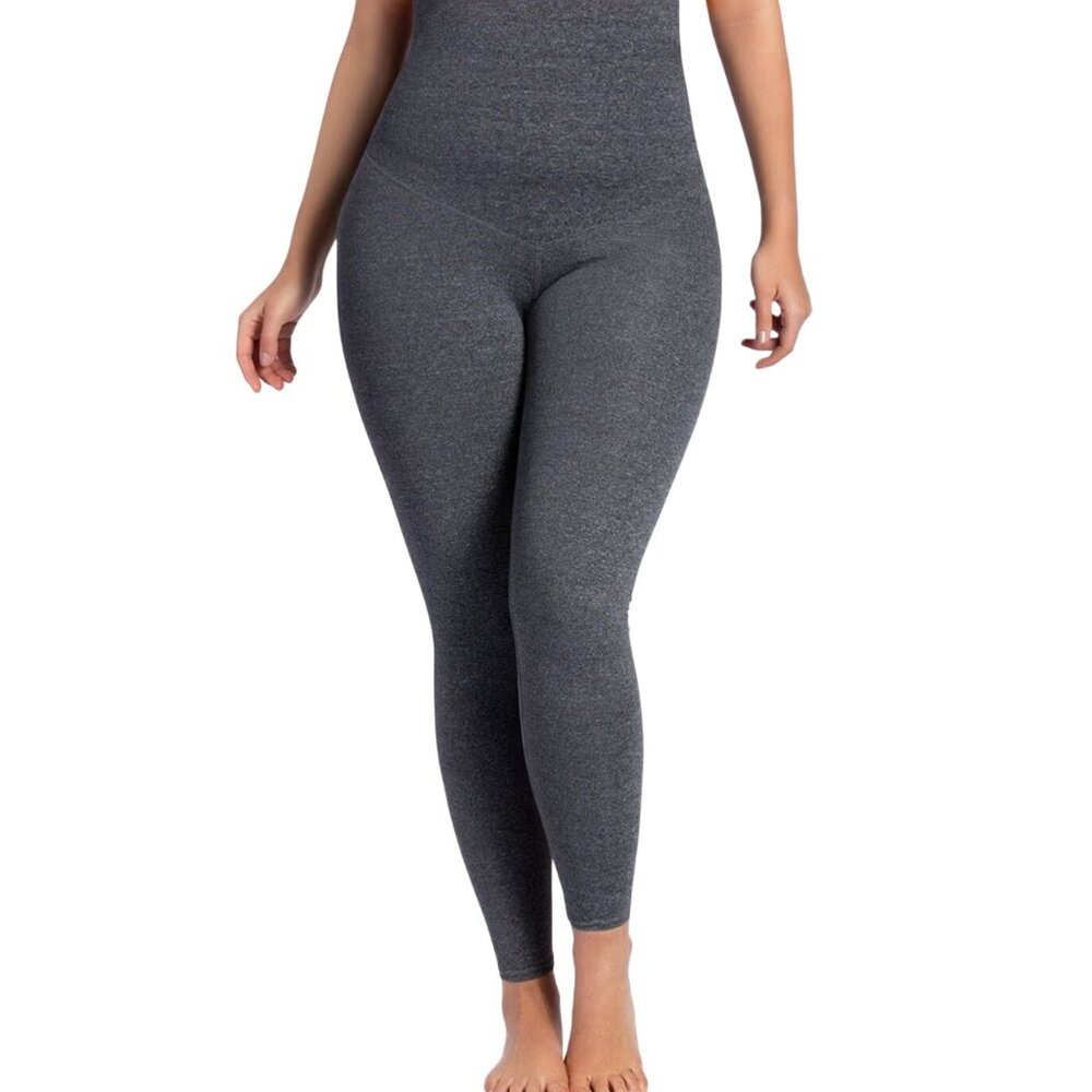 Curveez® High Waisted Shaping Grey Leggings Sz LG  CUR44819